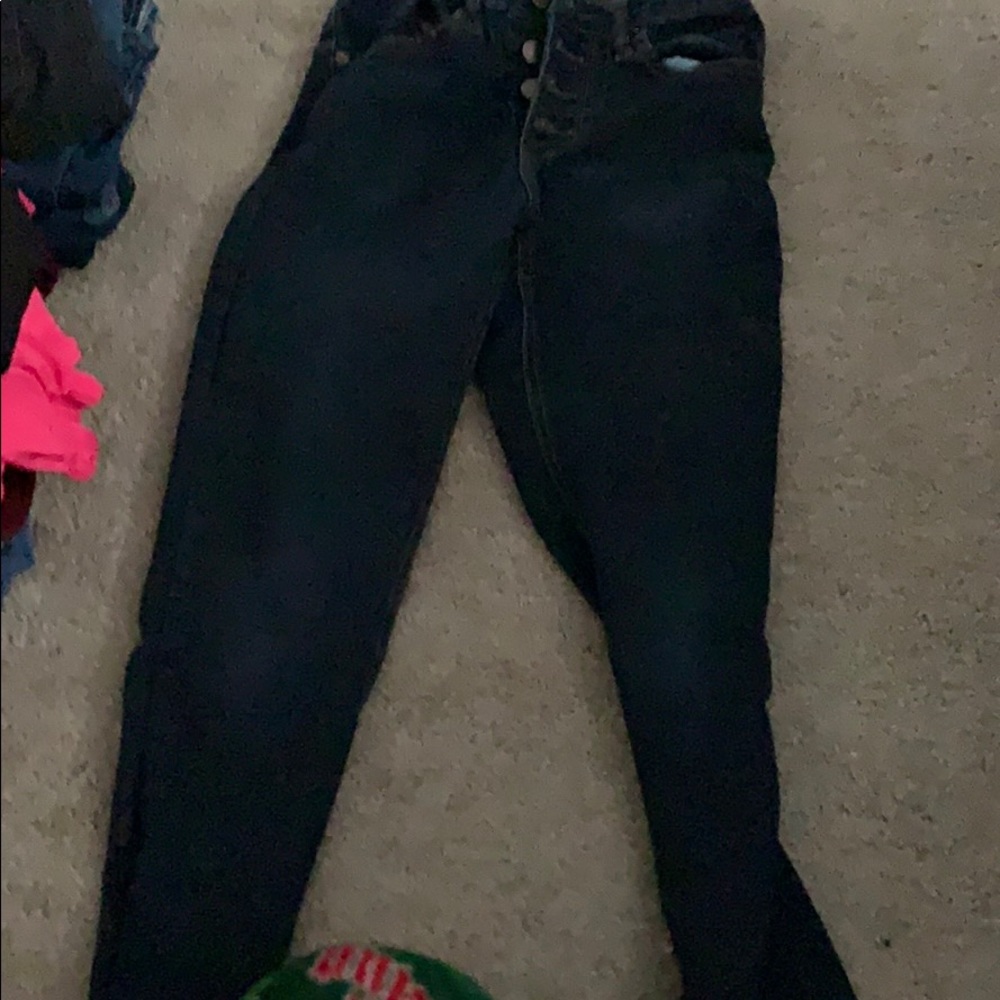 Multi button jeans